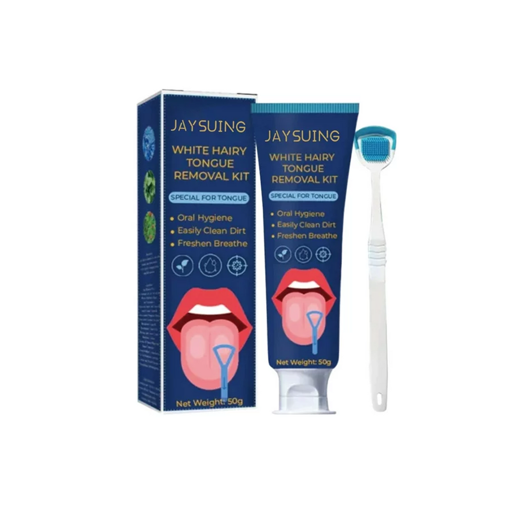 Jaysuing White Hairy Tongue Removal Kit - Oral care solution for all ages.