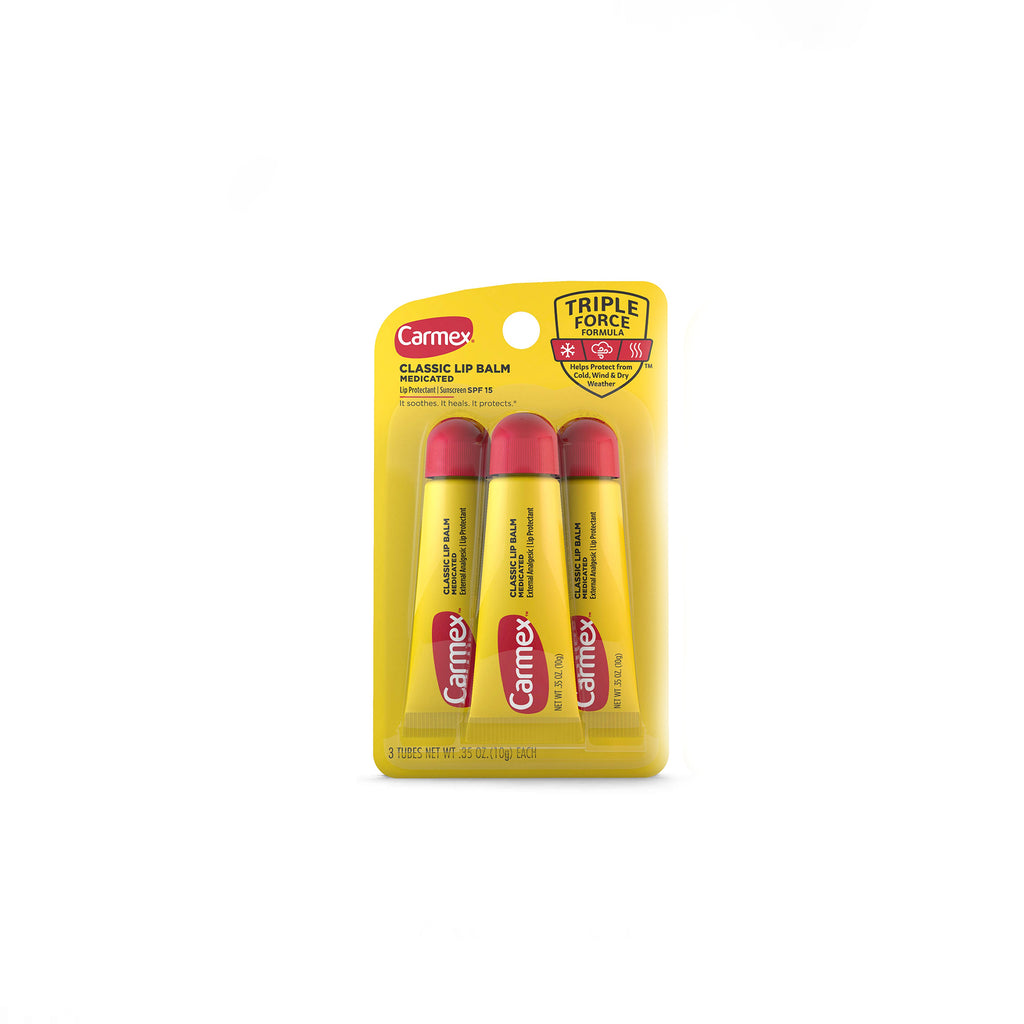 Carmex Classic Moisturizing Lip Balm Tubes With SPF 15 - 10 gm (3pcs)