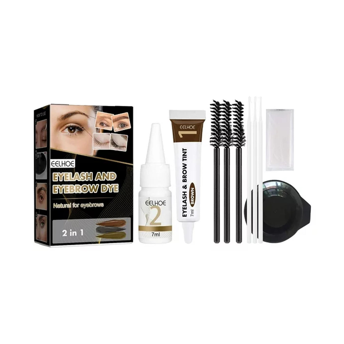 Eelhoe Eyebrow And Eyelash Dye Kit 2in1 QasrJamal
