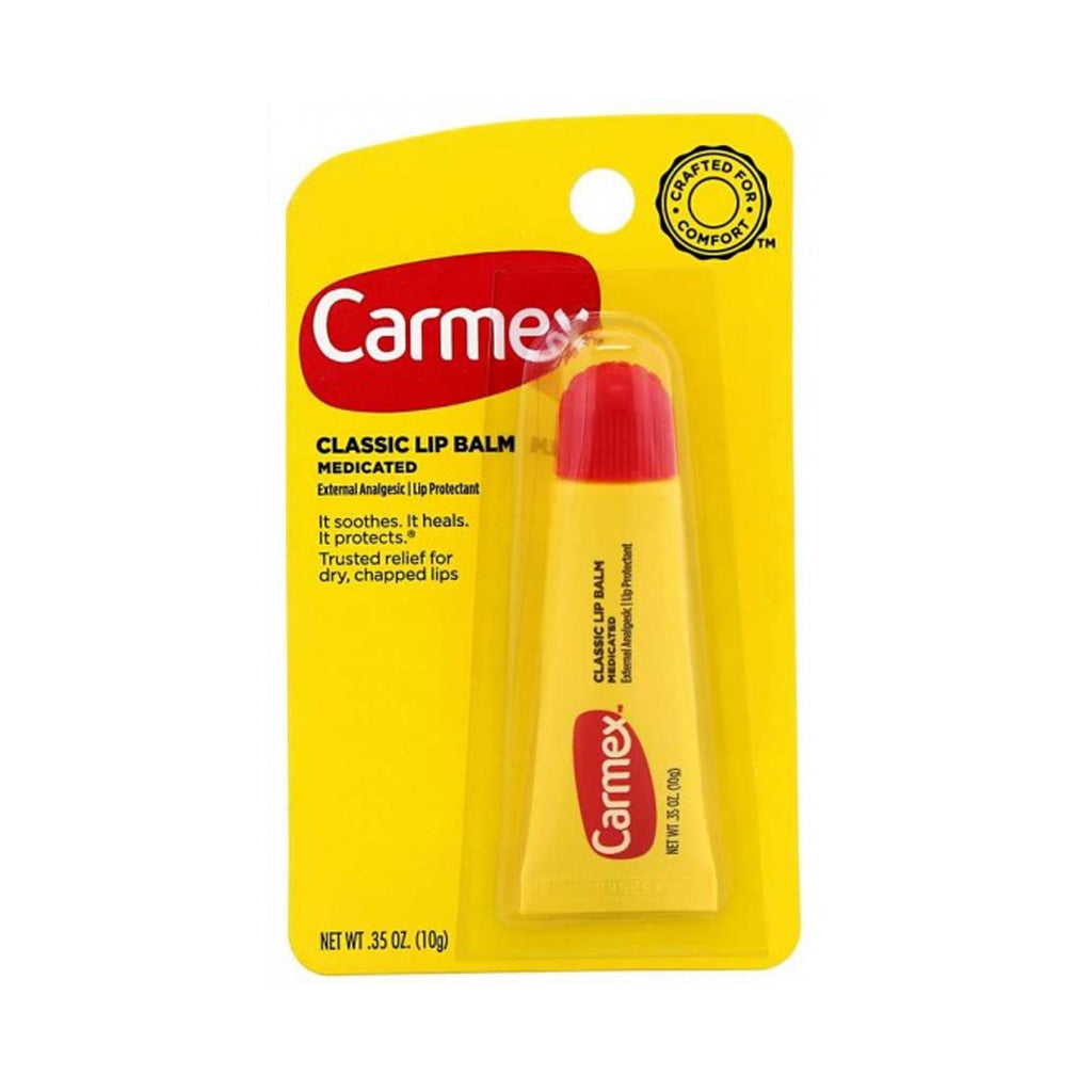 Carmex Moisturizing Lip Balm for Dry and Chapped Lips 10gm - Iconic lip balm soothes and protects with SPF15.