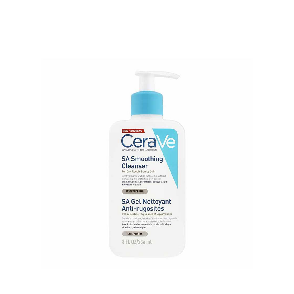 CeraVe SA Smoothing Cleanser, For Dry, Rough & Bumpy Skin, 236ml Face and Body Wash with Salicylic Acid