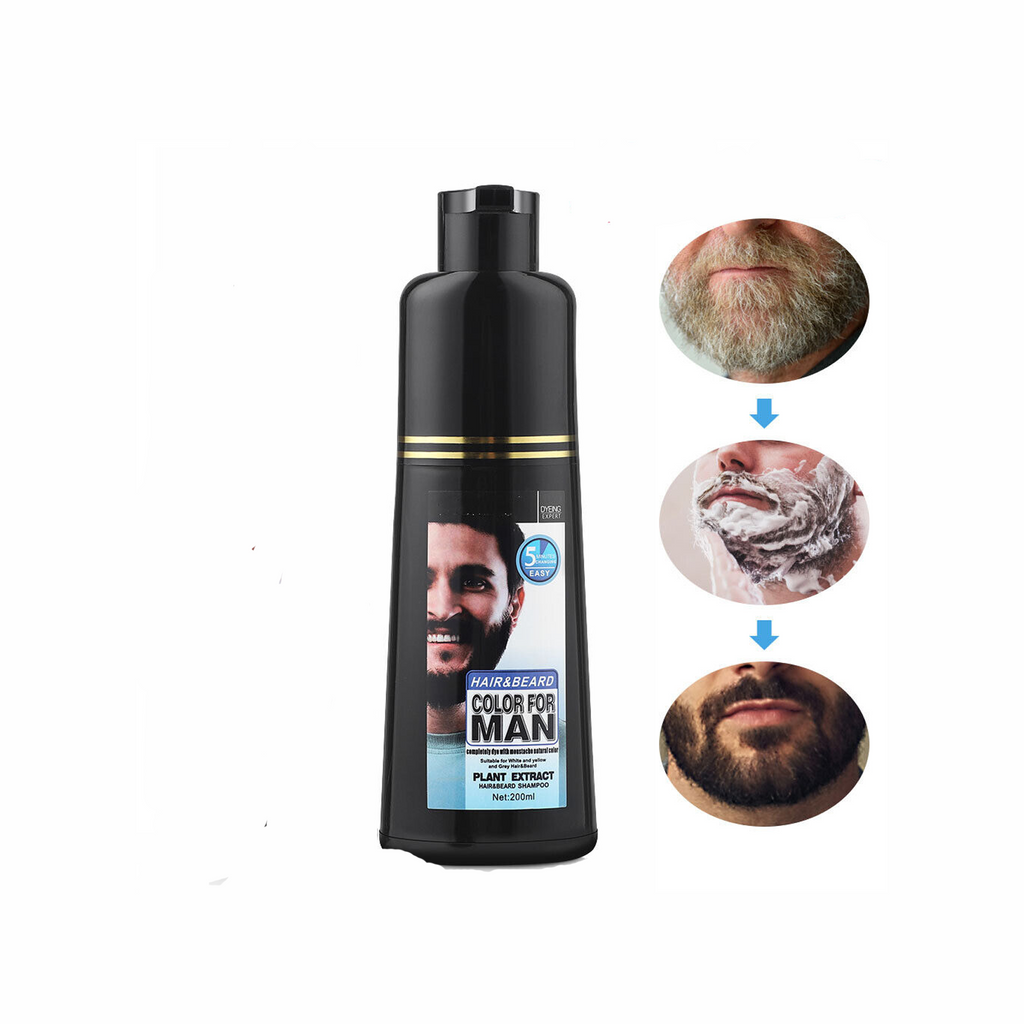 Mokeru Hair & Beard Coloring Shampoo for Men ( Black )200ml