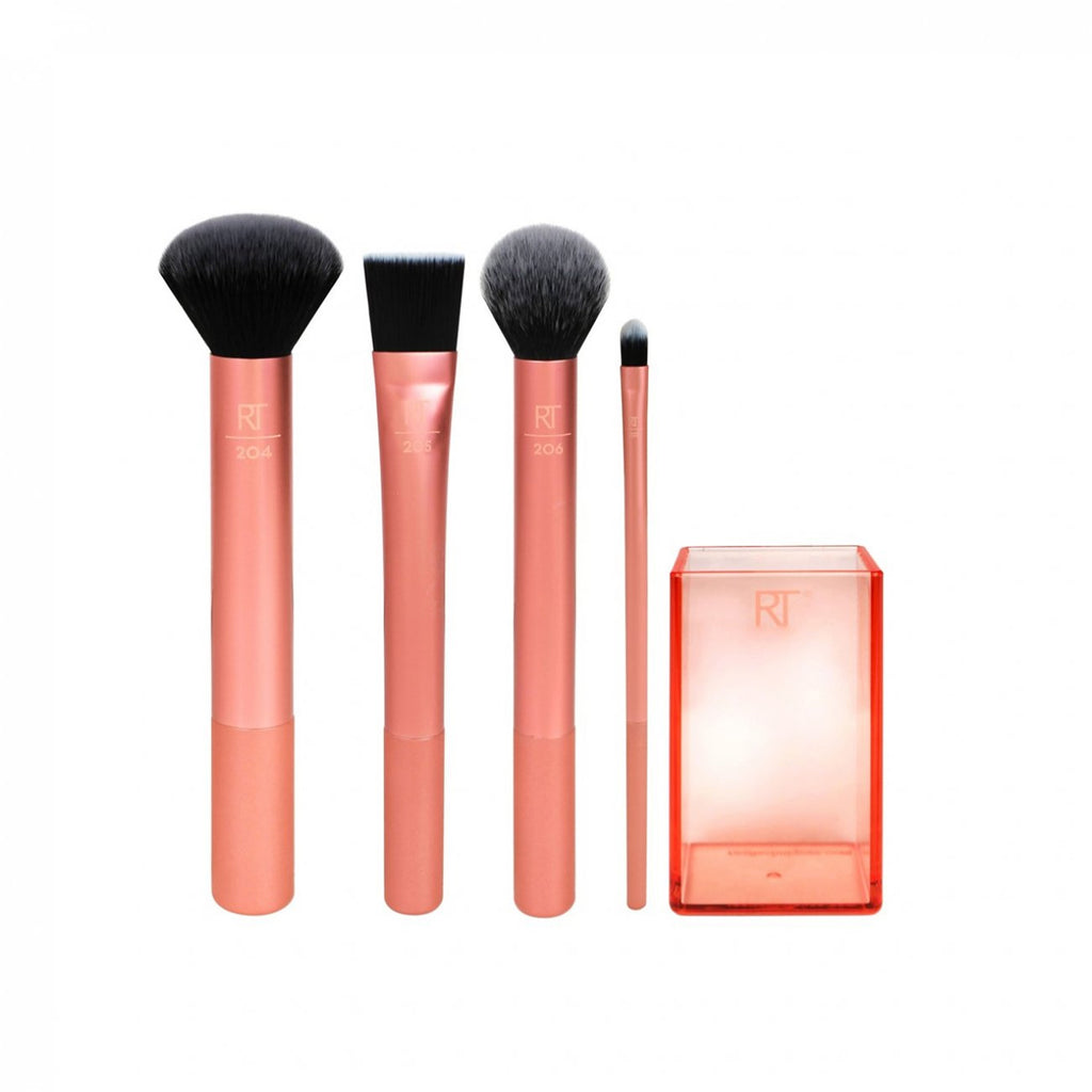 Real Techniques Flawless Base Set - Makeup brushes and storage cup