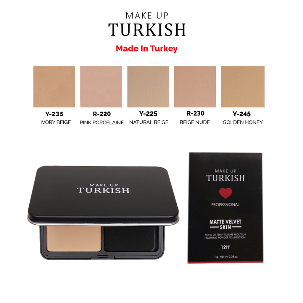 Makeup Turkish Matte Compact Foundation Powder - Achieve flawless matte finish.