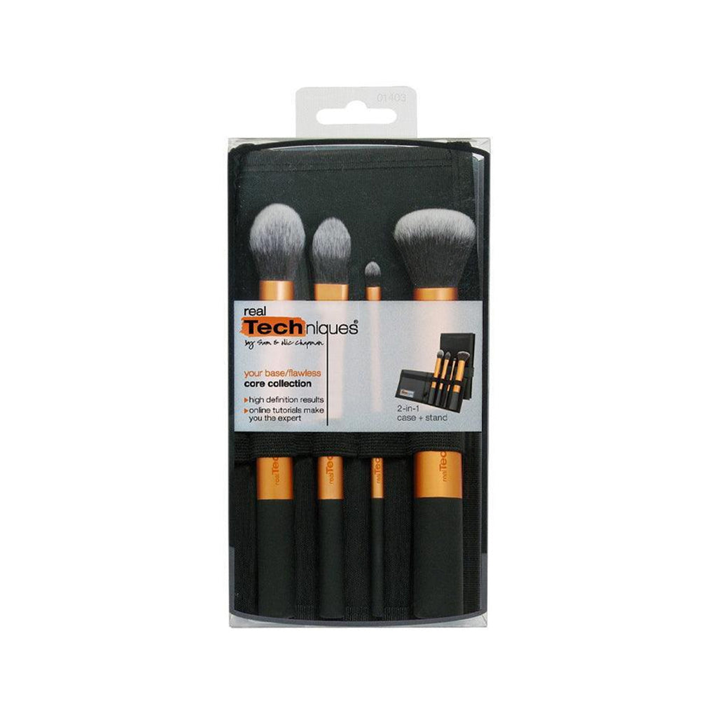 Real Techniques Core Collection Makeup Brush Set with Case Stand 
