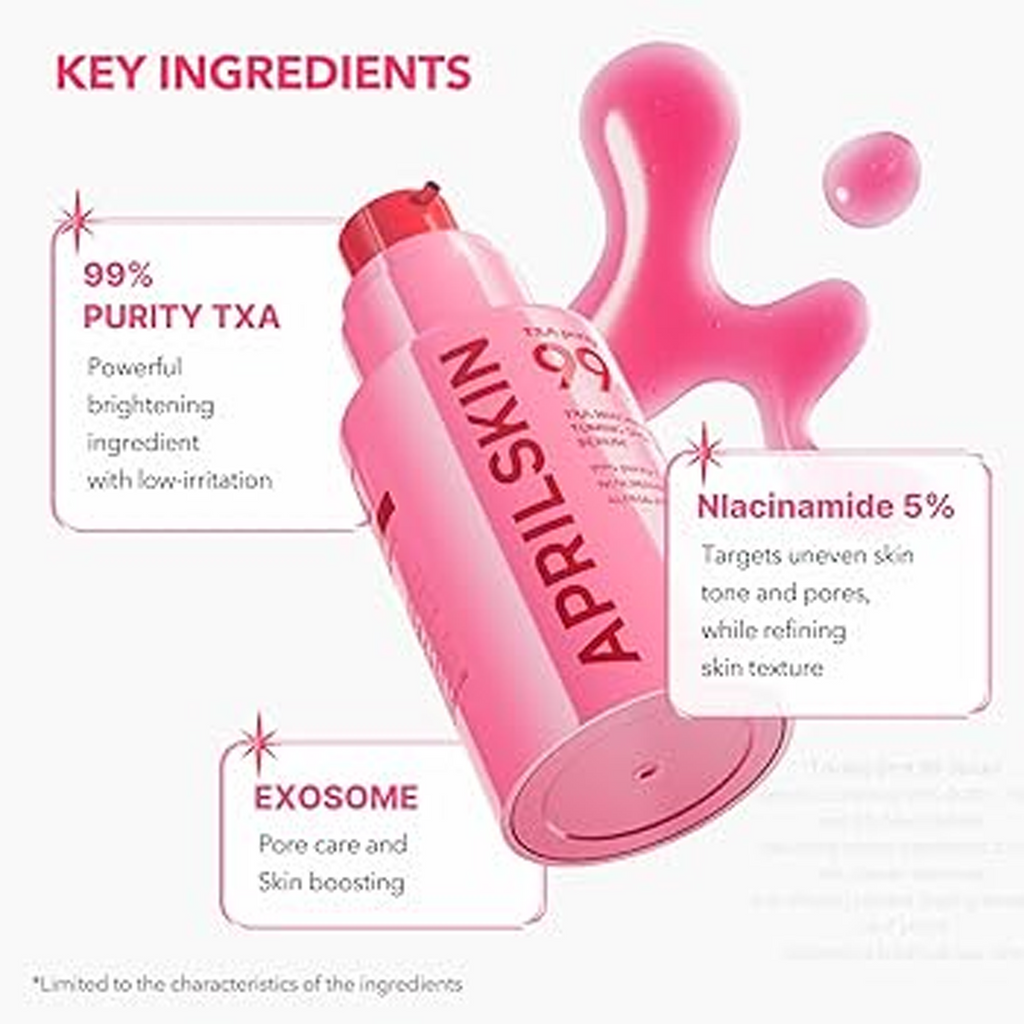 Advantages of using APRILSKIN TXA Niacinamide Toning Shot 99 Serum