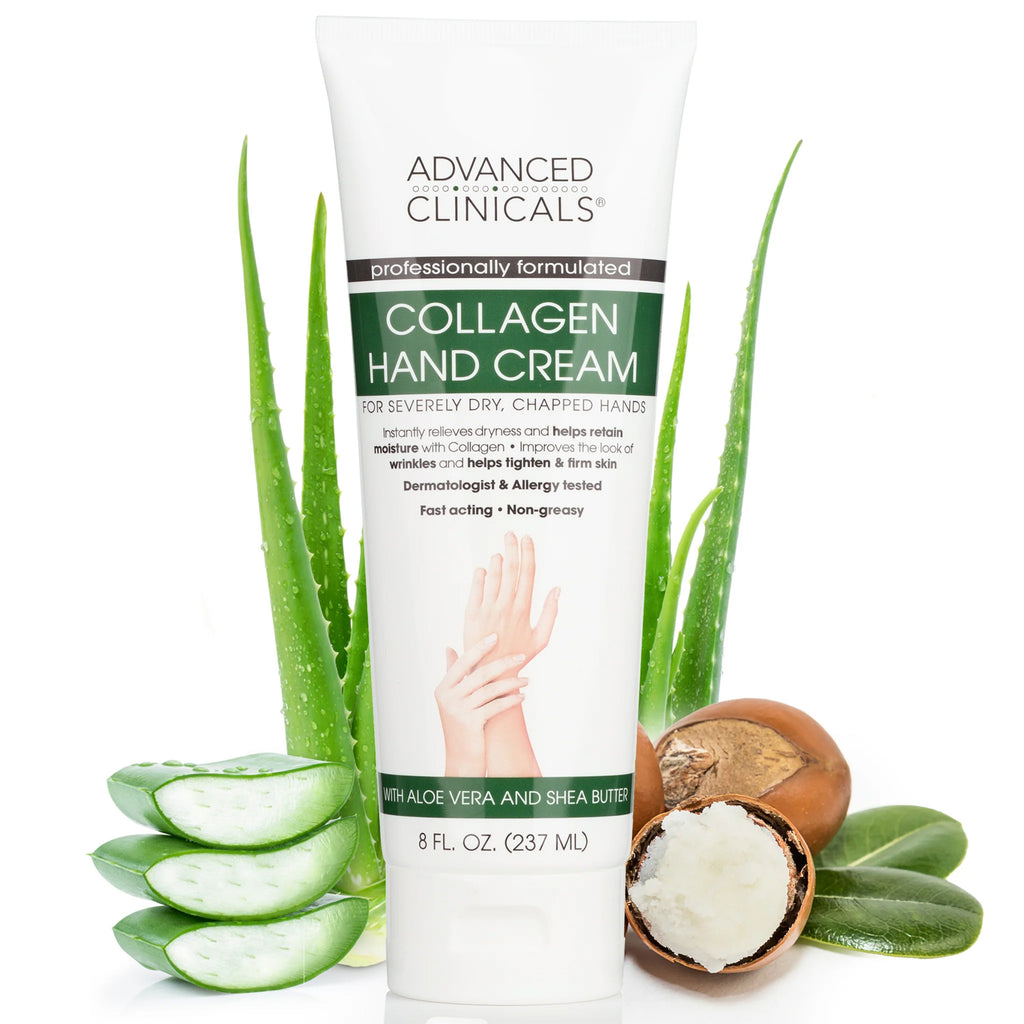 Advanced Clinicals Collagen Hand Cream available on qasr jamal store