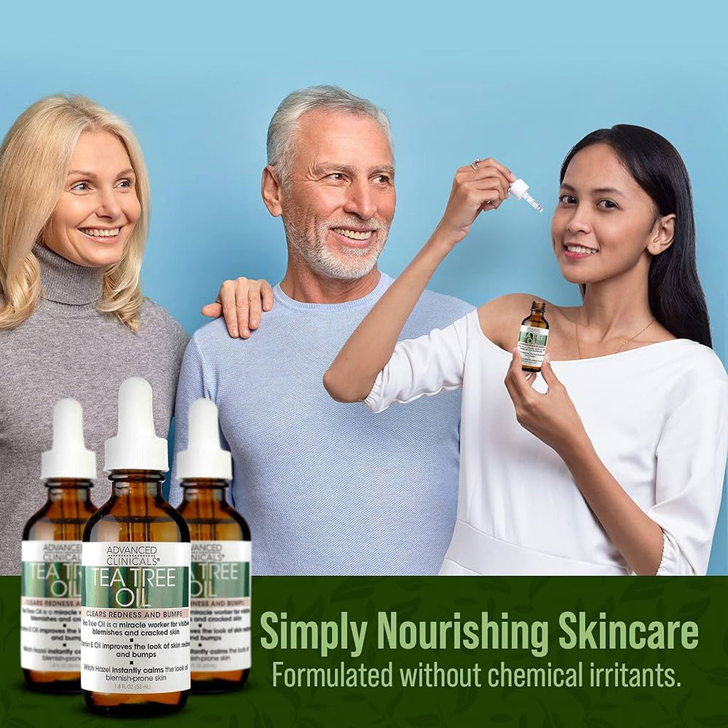 Advanced Clinicals Tea Tree Oil Face Serum available on qasr jamal store