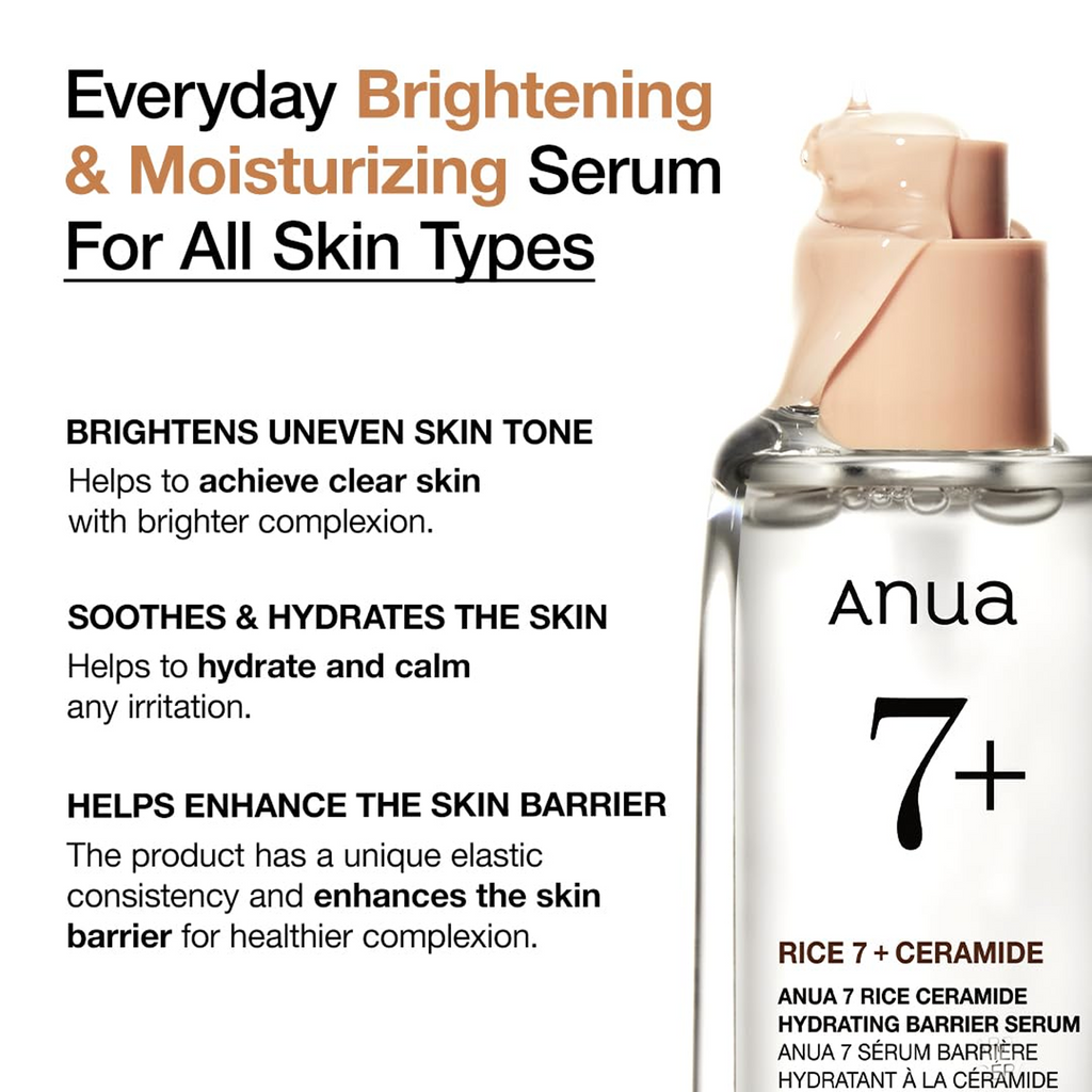 Advantages of Anua 7 Rice Ceramide Hydrating Barrier Serum