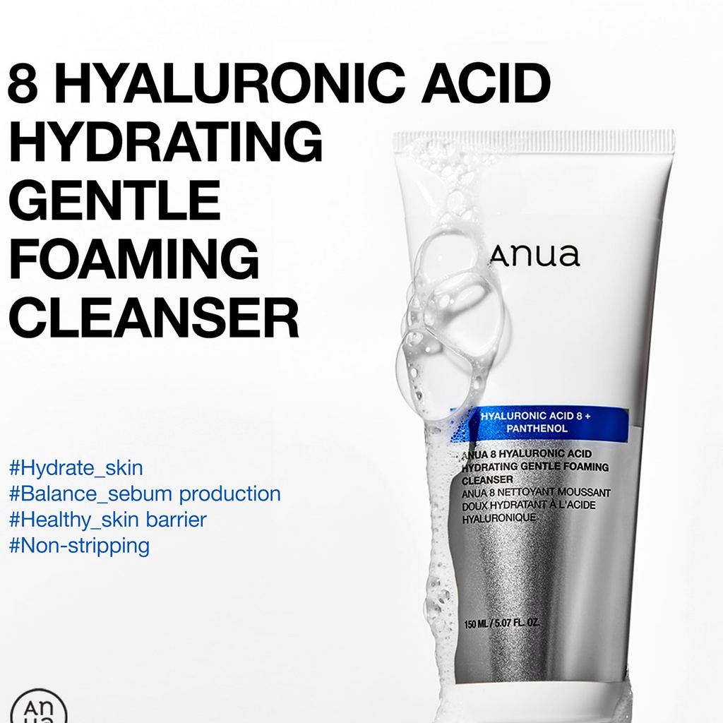 Key Benefits of Anua 8 Hyaluronic Acid Hydrating Gentle Foaming Cleanser