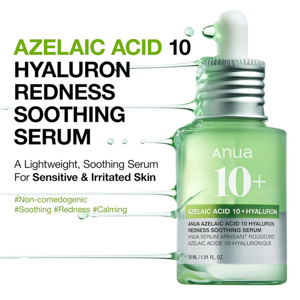 Key Benefits of Anua Azelaic Acid 10+ Hyaluron Redness Soothing Serum