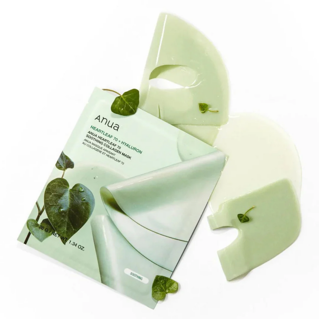 Anua Heartleaf 70 + Hyaluron Soothing Collagen Mask  available on Qasr Jamal Store