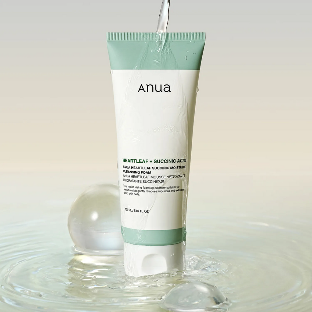 Anua Heartleaf Succinic Moisture Cleansing Foam available on Qasr Jamal Store