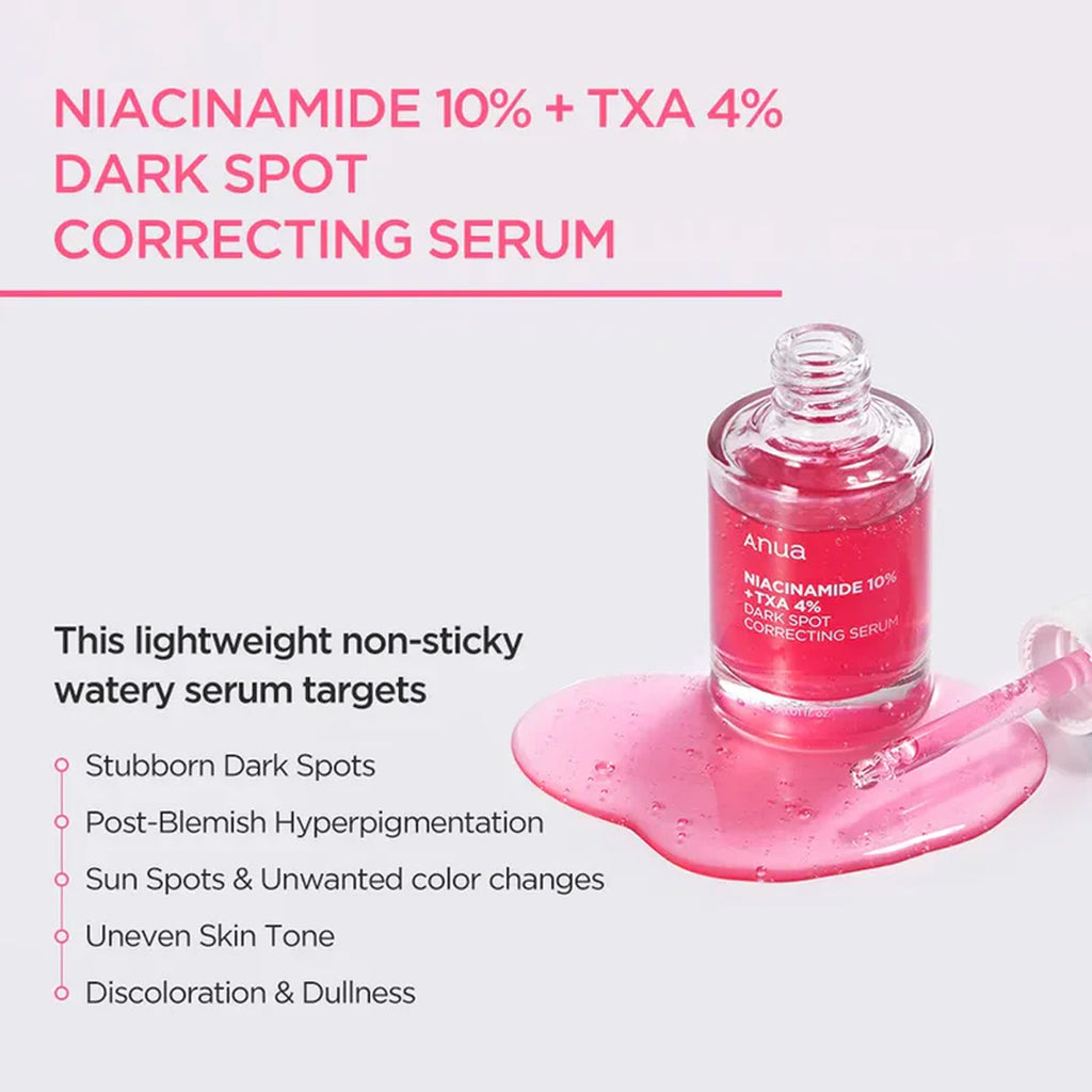 Key Benefits of Anua Niacinamide 10% + TXA 4%Dark Spot Correcting Serum