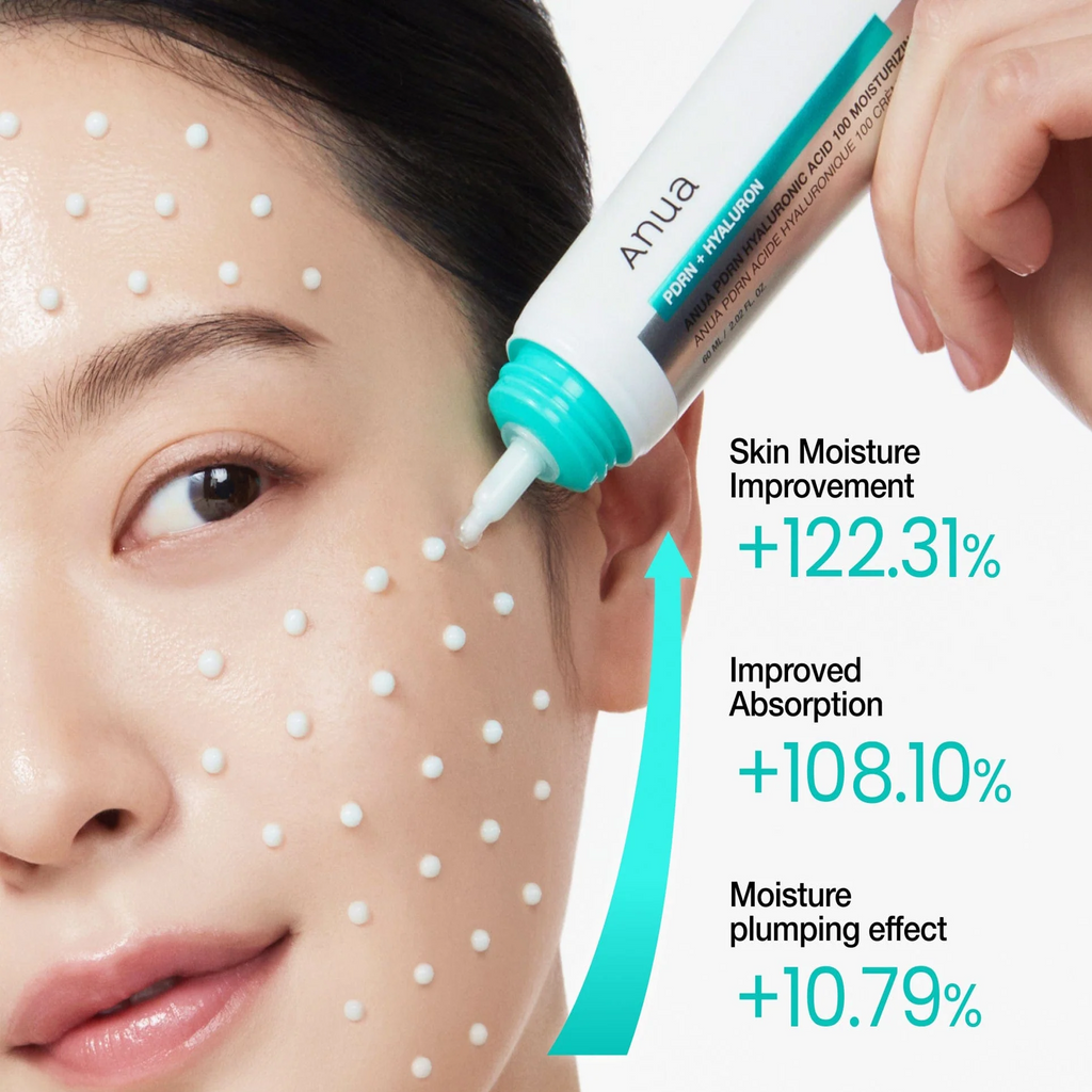 Anua PDRN Hyaluronic Acid 100 Moisturizing Cream available on Qasr Jamal Store