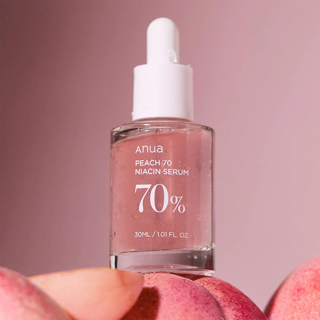 Anua Peach 70% Niacinamide Serum available on qasr jamal