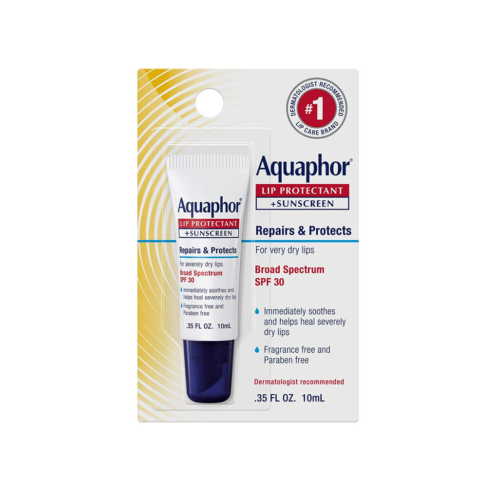 Aquaphor Lip Protectant Sunscreen - Repairs and protects very dry lips. #1 Dermatologist Recommended Lip Care Brand. Fragrance-free and paraben-free.