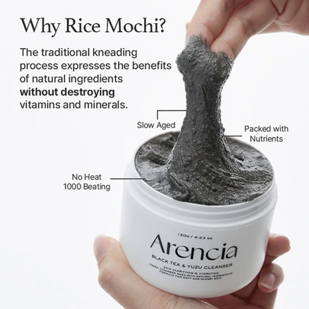 Key Benefits of Arencia Black Tea & Yuzu Rice Mochi Cleanser