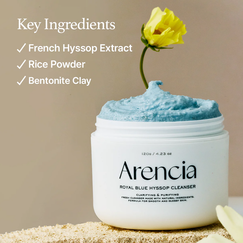 The Key Ingredients in Arencia Fresh Blue Hyssop Rice Mochi Cleanser
