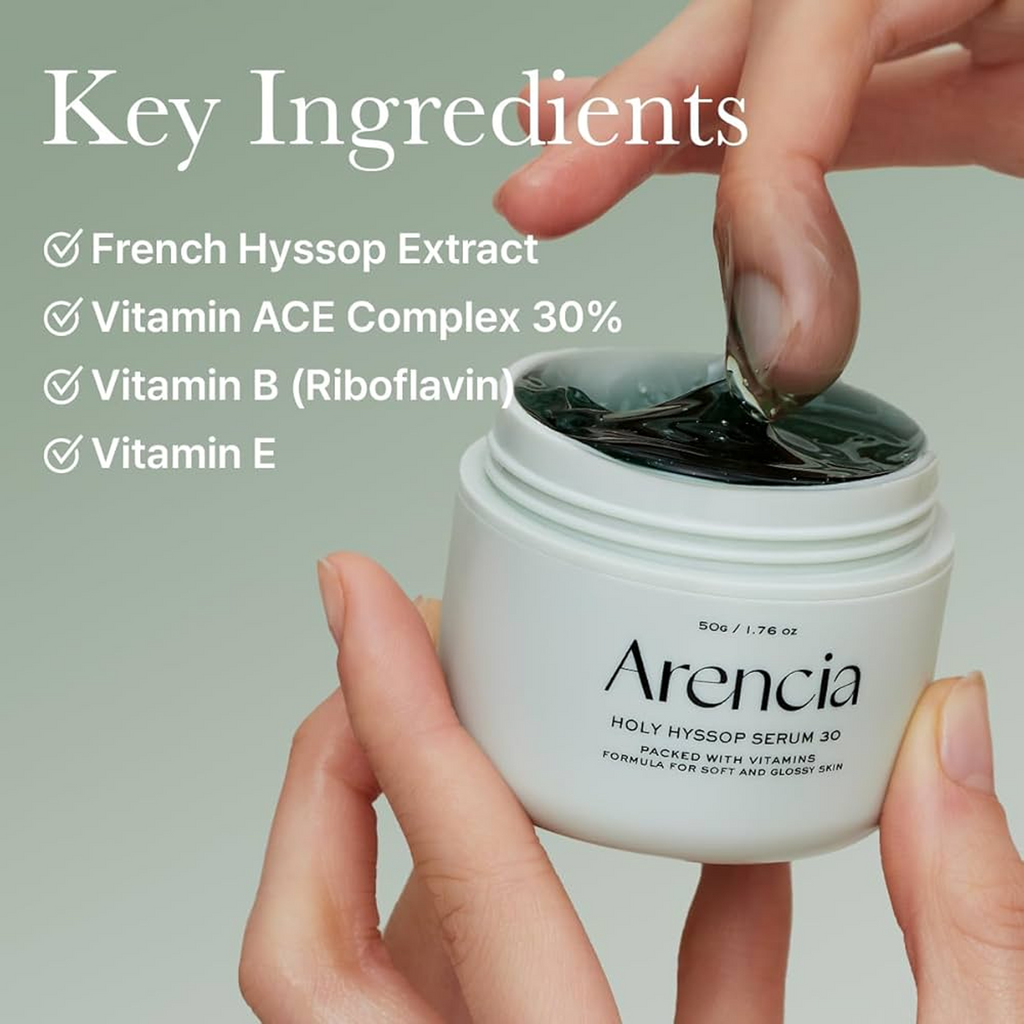 The Key Ingredients in Arencia Holy Hyssop Serum 30