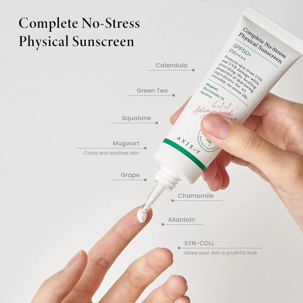 Axis-Y Complete No-Stress Physical Sunscreen protects you from UVA and UVB Rays