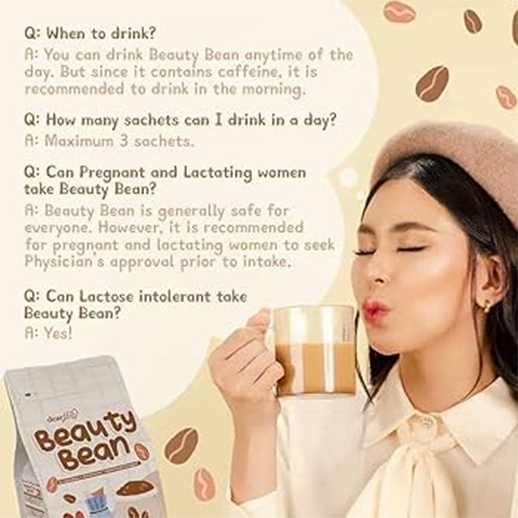 Dear Face Beauty Bean Premium Korean Mocha Coffee - 10 sachets