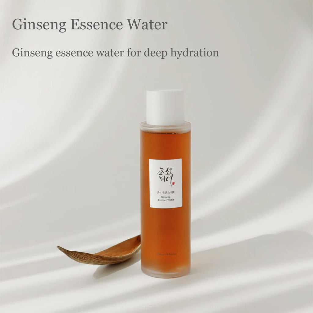  Beauty of Joseon Ginseng Essence Water - Hydrating, energizing, and exfoliating skincare solution with ginseng water, niacinamide, and BHA.