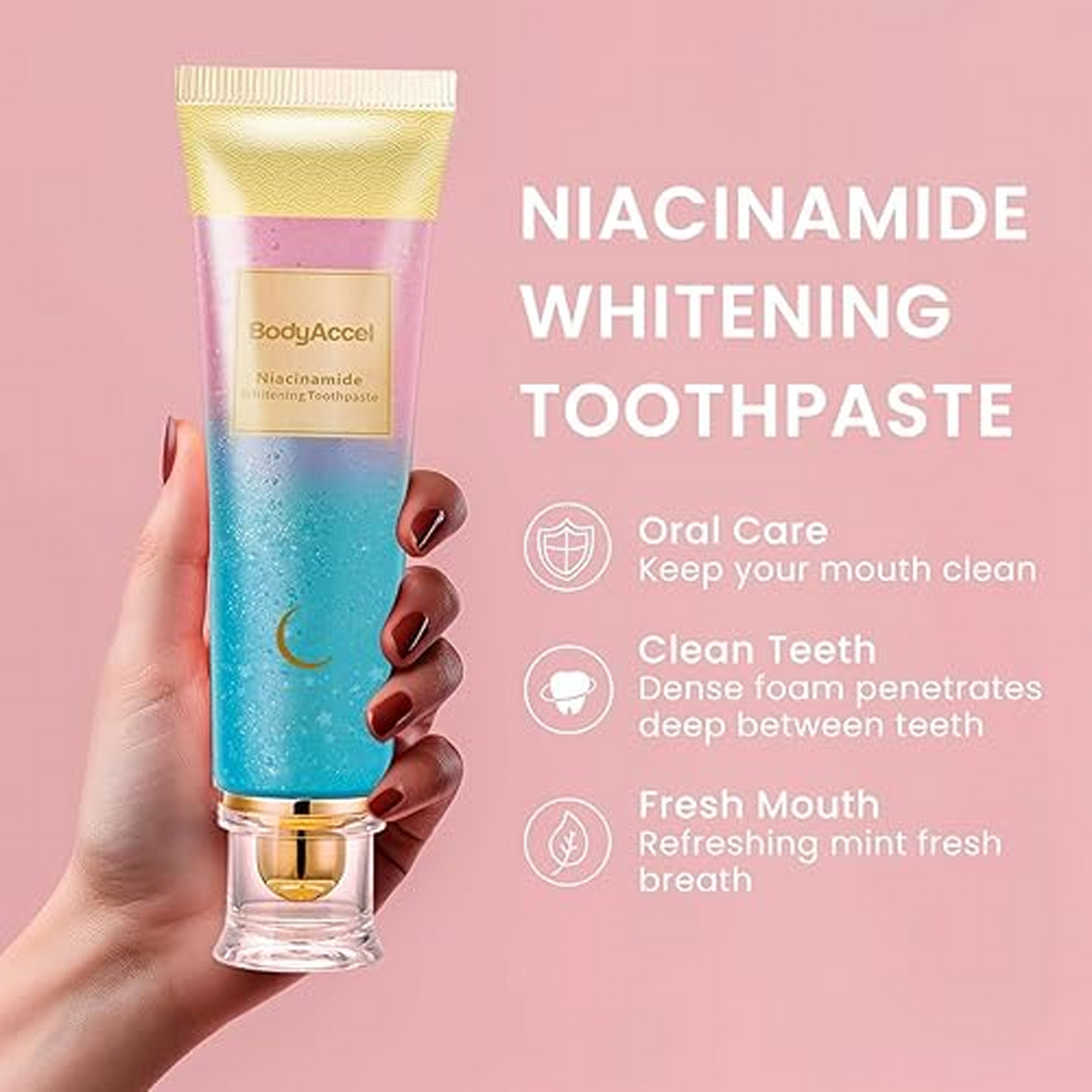 The Key Benefits of using Body Accel Niacinamide Whitening Toothpaste