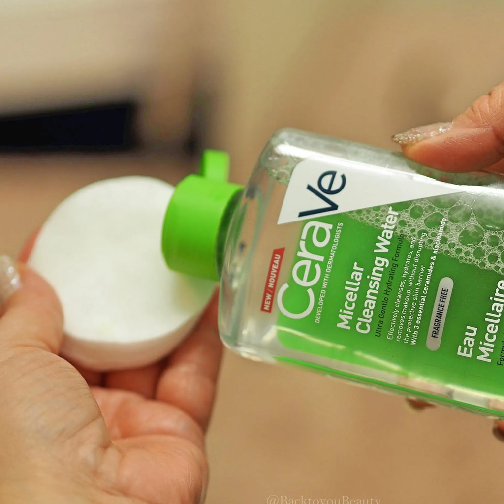 Buy 1 Get 1 FREE CeraVe Micellar Cleansing Water - 295ml + FREE Makeup Remover Pad