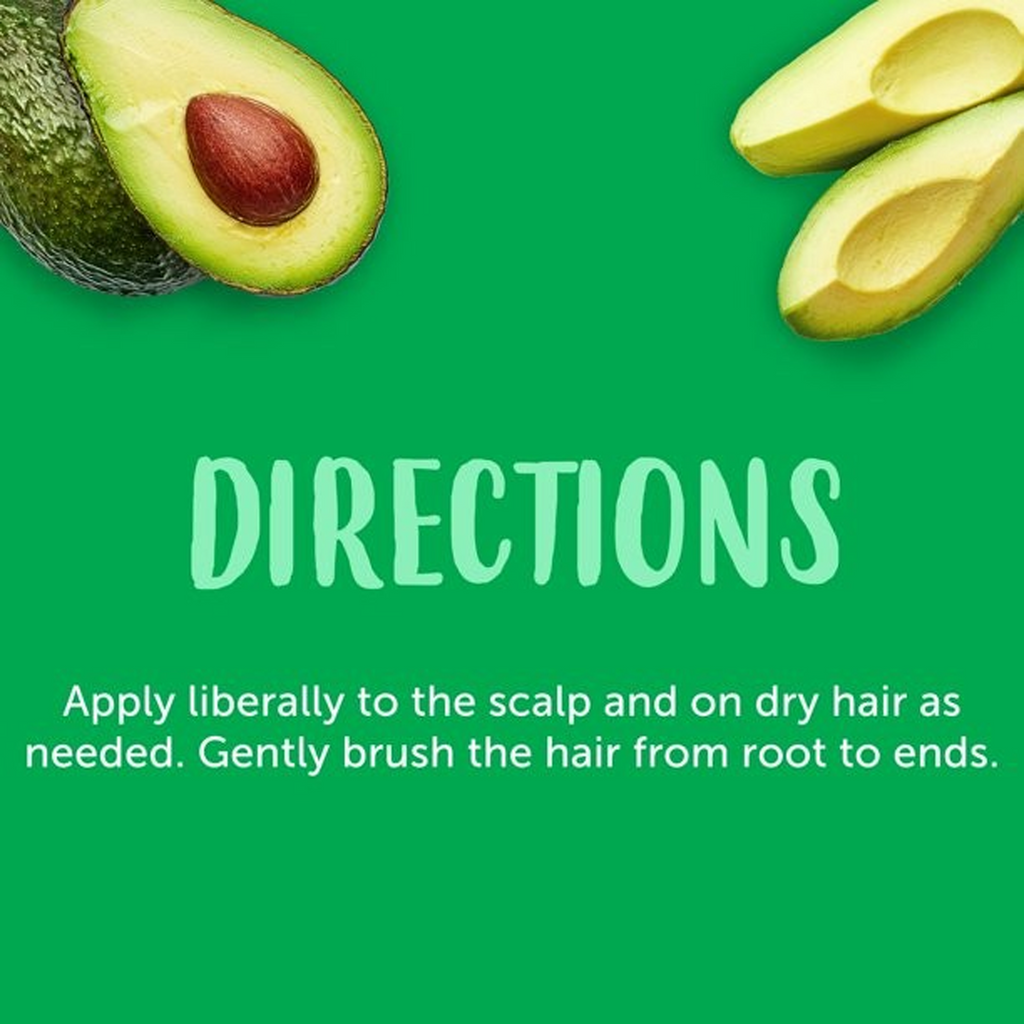 Direction to use a Cantu Avocado Hydrating Oil Elixir
