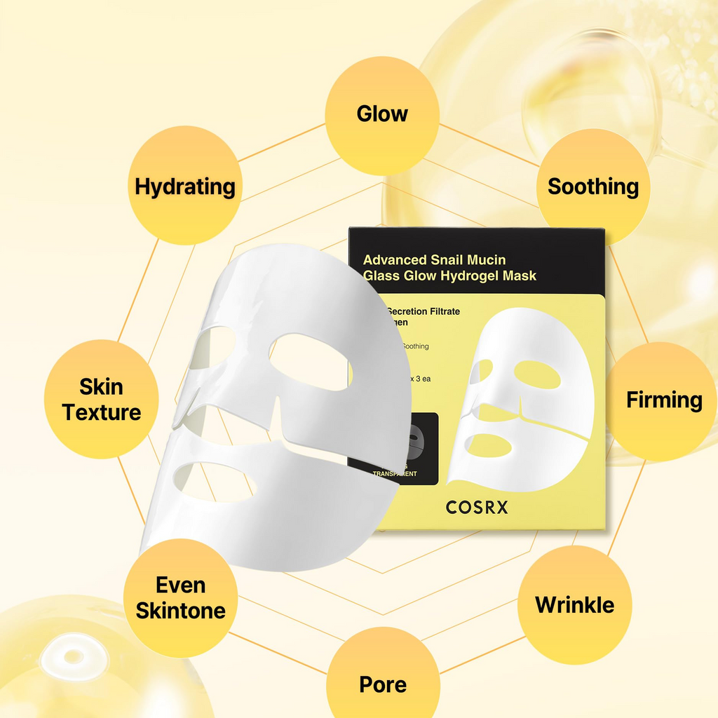 Advantages of Cosrx Advanced Snail Mucin Glass Glow Hydrogel Mask