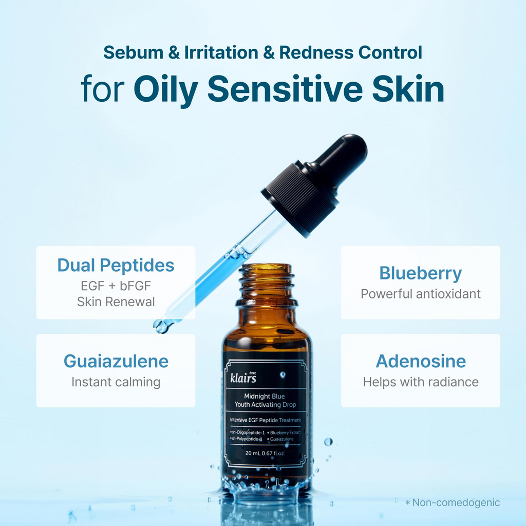 Key Benefits of Dear, Klairs Midnight Blue Youth Activating Drop 