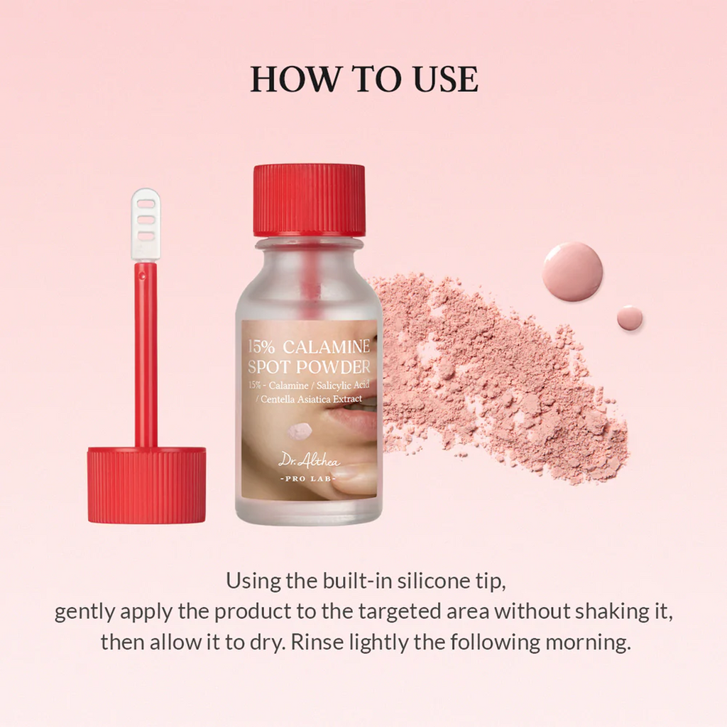 How to use a Dr.Althea 15% Calamine Spot Powder