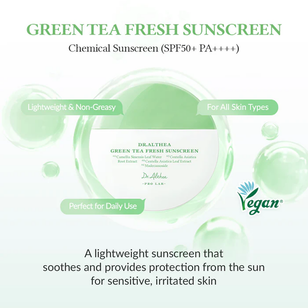 Advantages of Dr.Althea Green Tea Fresh Sunscreen