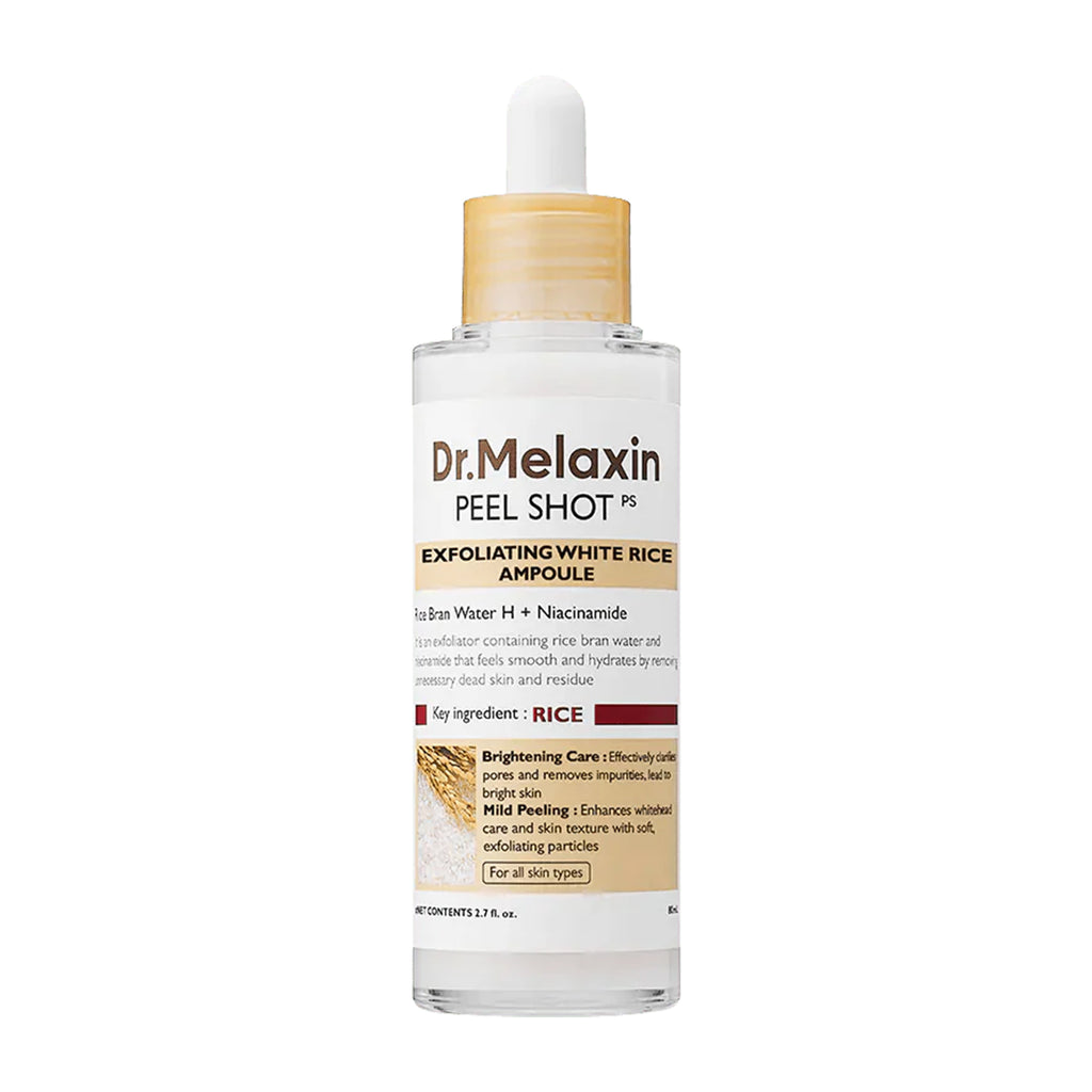 The product of Dr.Melaxin Peel Shot Exfoliating White Rice Ampoule 