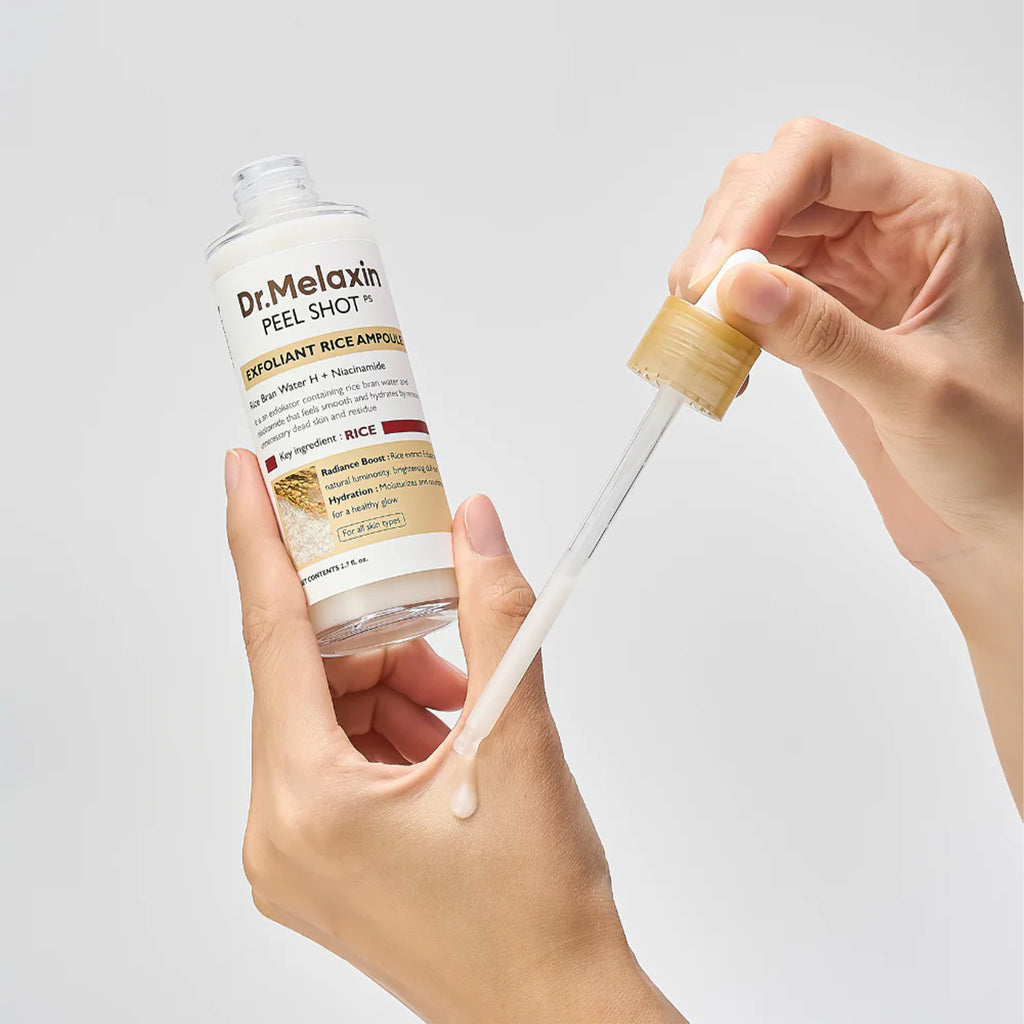 Dr.Melaxin Peel Shot Exfoliating White Rice Ampoule available on Qasr jamal store