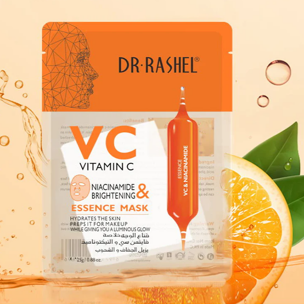Key Benefits of Dr. Rashel VC Vitamin C Niacinamide & Brightening Essence Mask