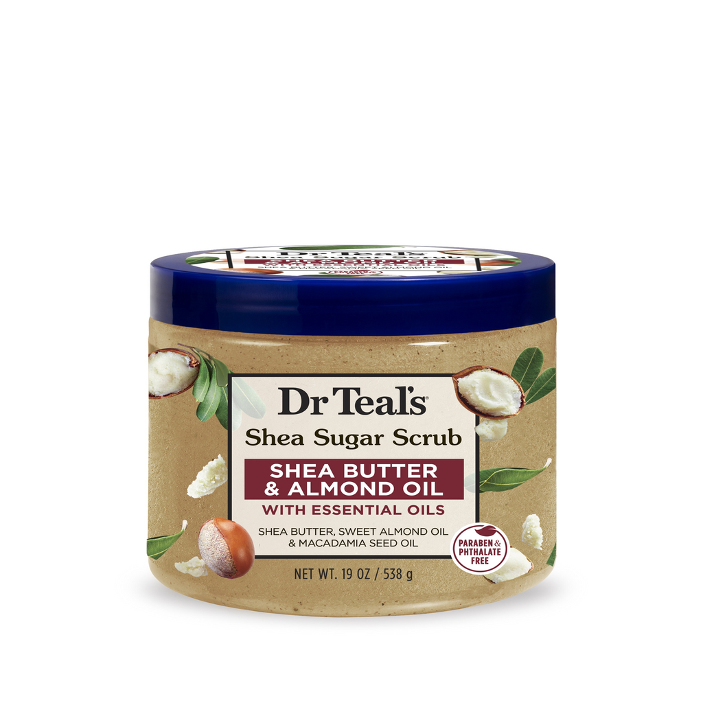 The product of Dr Teal's Shea Butter and Almond Oil Sugar Scrub