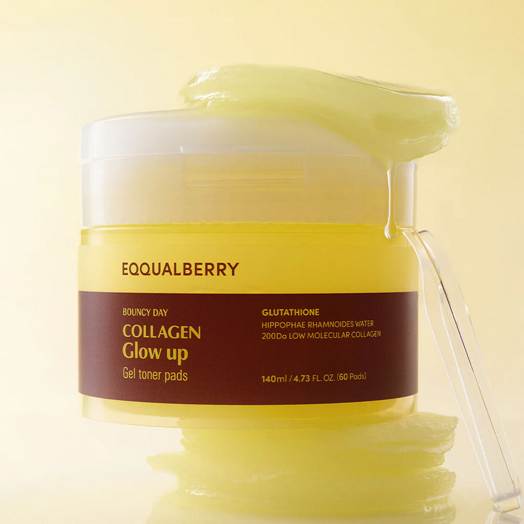 The Advantages of using EQQUALBERRY Collagen Glow Up Gel Toner Pads