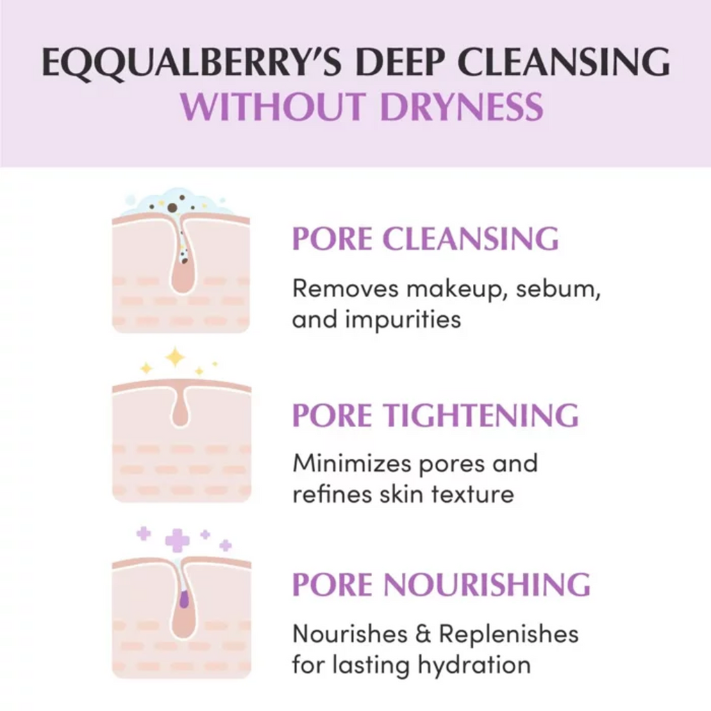 The Key Benefits of EQQUALBERRY Purple Rice Pore Smoothing Cleansing Oil 