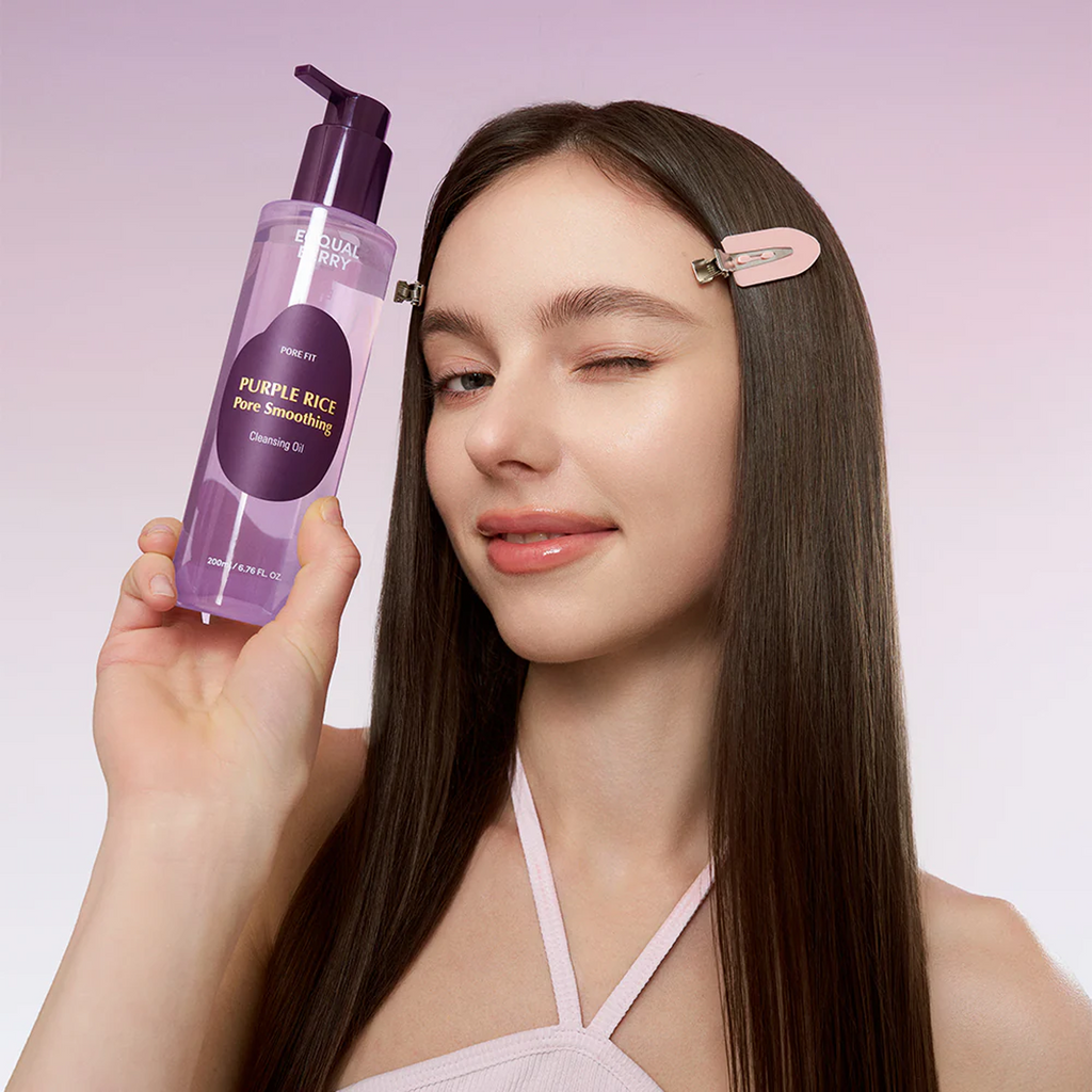 EQQUALBERRY Purple Rice Pore Smoothing Cleansing Oil  available on Qasr Jamal Store