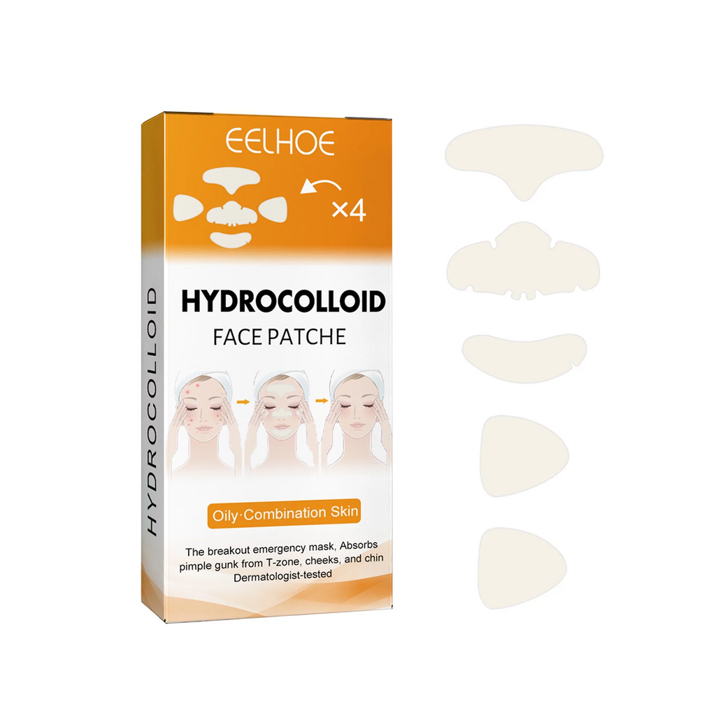 Eelhoe Hydrocolloid Face Patch - 4pcs, crafted with advanced hydrocolloid technology for quick healing and discreet blemish care.