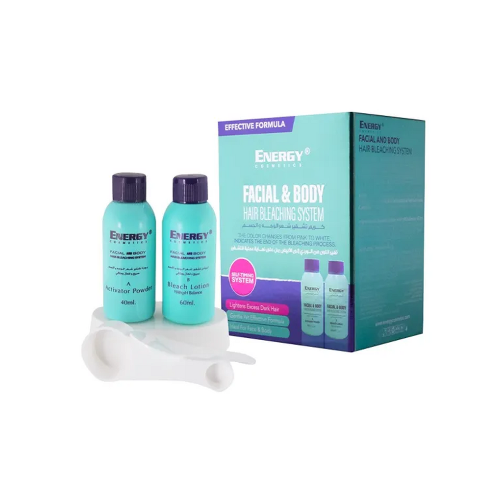 The product of Energy Cosmetics Facial & Body Hair Bleaching System Kit