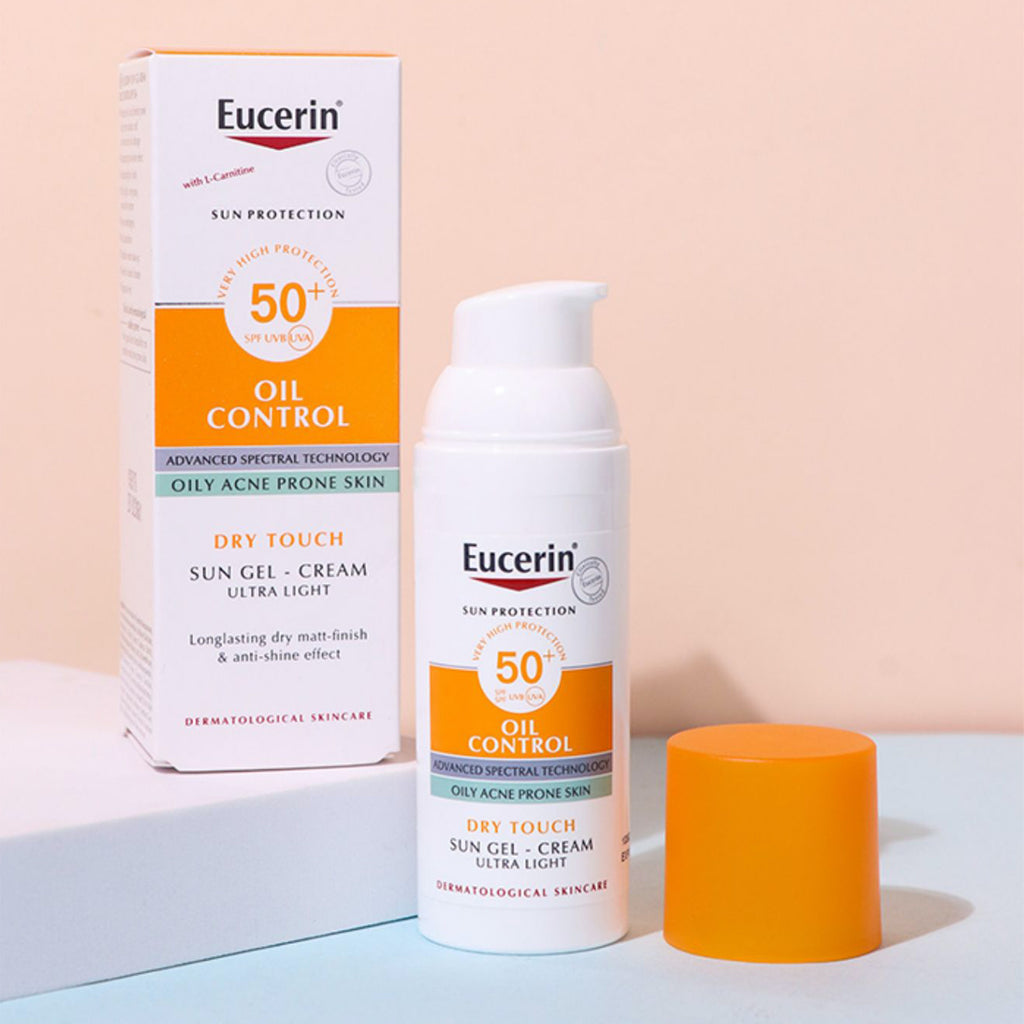 Eucerin Ultra Light SPF 50+ UVB UVA Sun Gel Cream For Oil Control Skin - 50ml