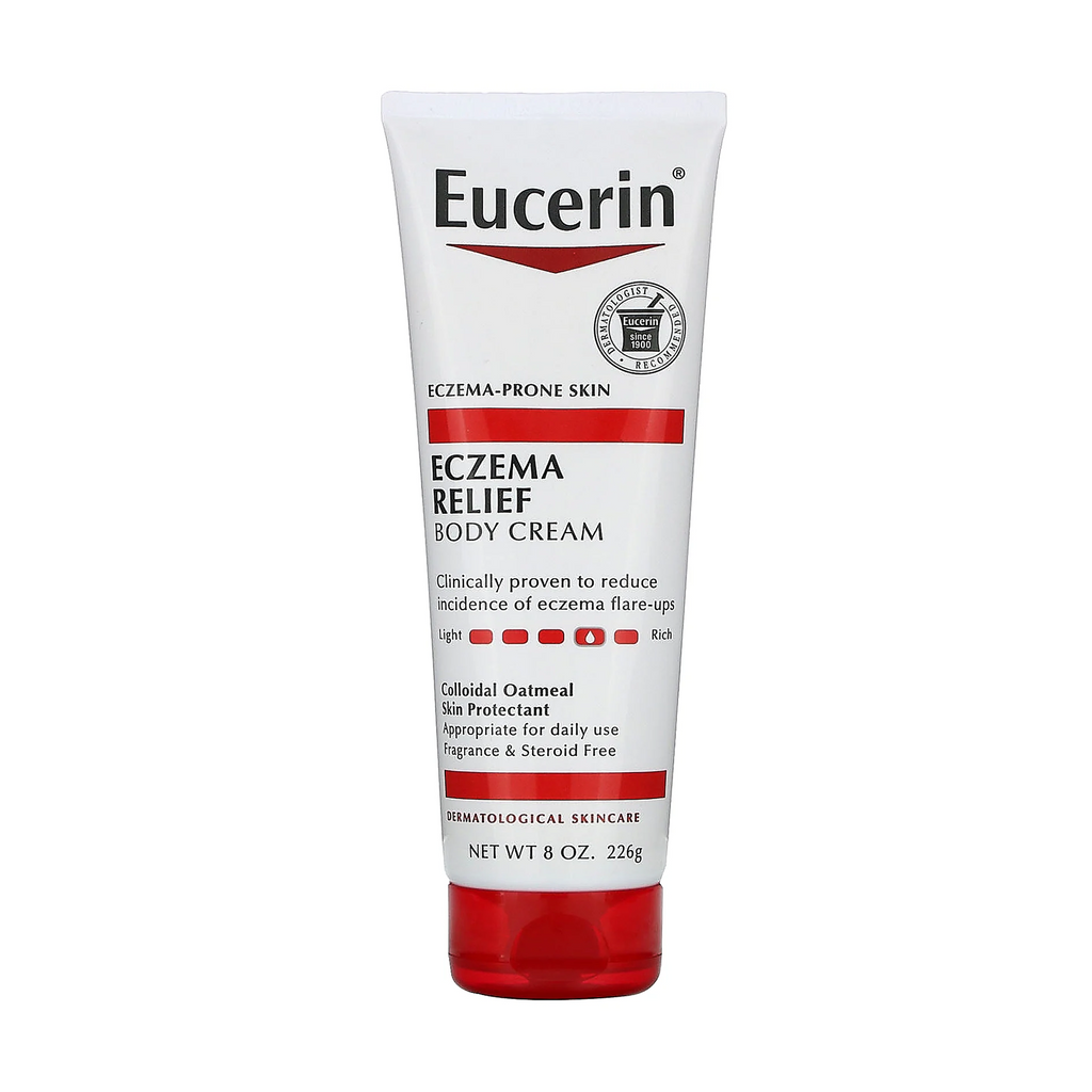 Eucerin Eczema Relief Body Cream Fragrance-Free - Tube of cream on a white background.