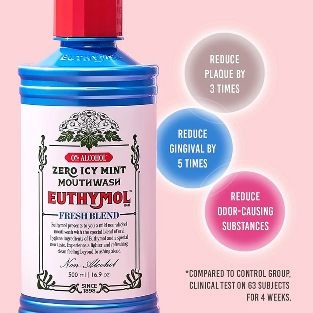 The Key benefits of Euthymol Icy Mint Mouthwash Fresh Blend