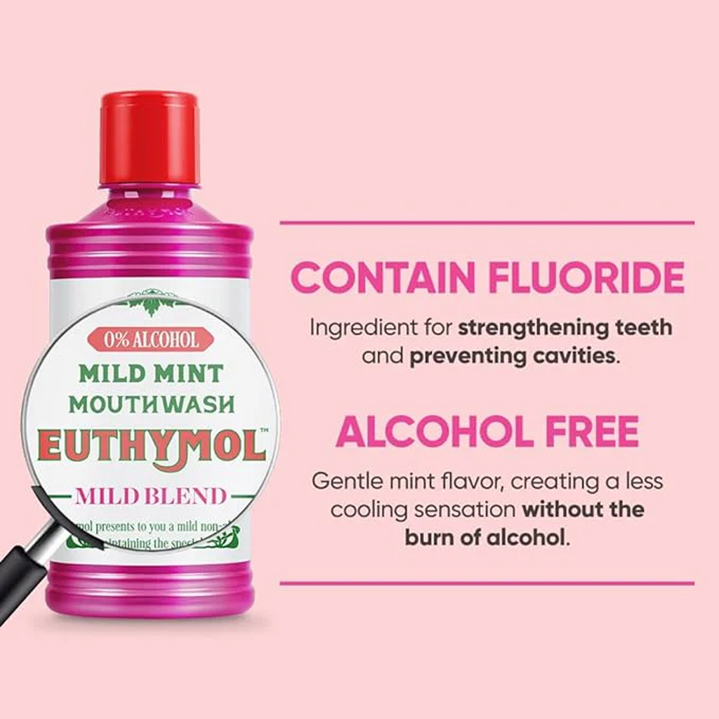 The Key Benefits of Euthymol Mild Mint Mouthwash