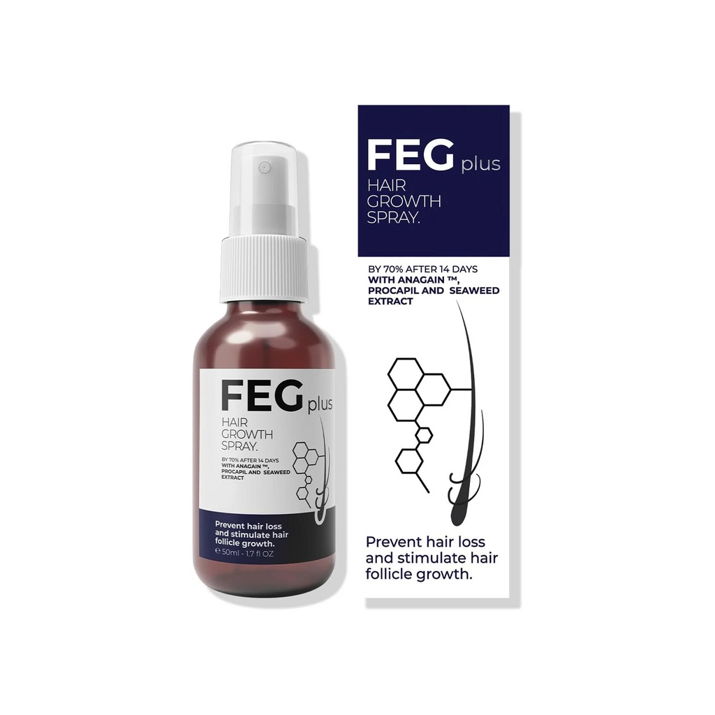 The product of FEG Plus Hair Growth Spray