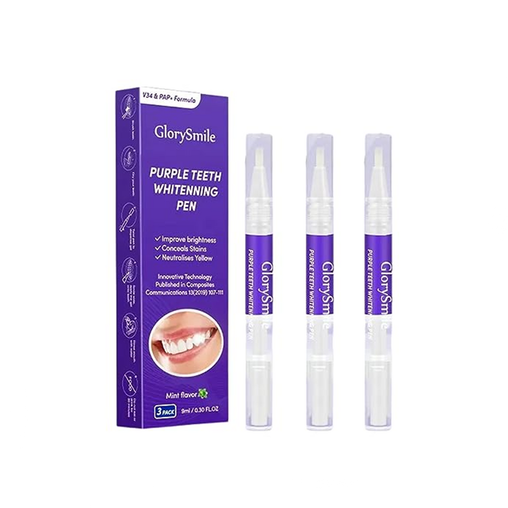 GlorySmile Purple Teeth Whitening Pen - Portable and effective whitening solution. 