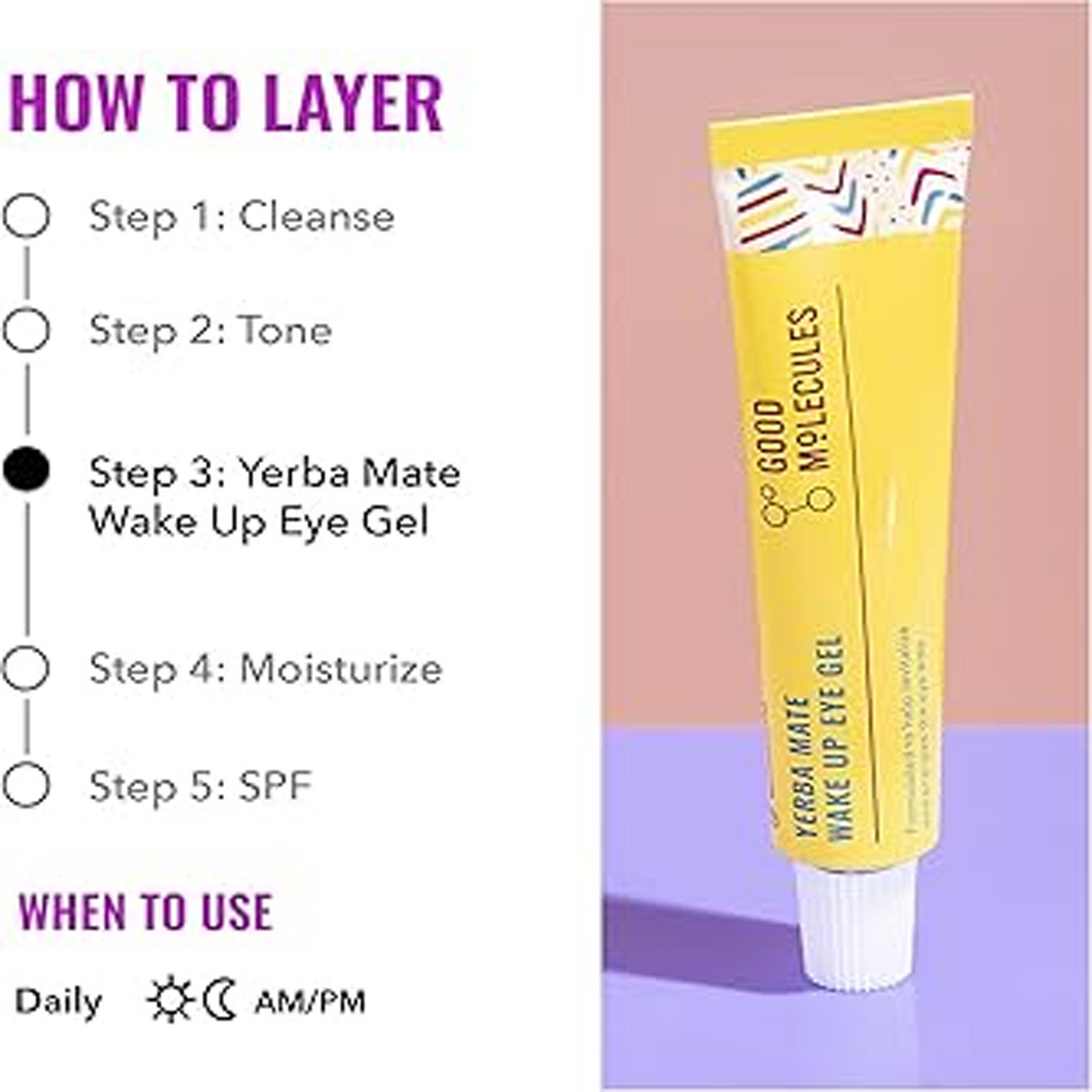 How to use a Good Molecules Yerba Mate Wake Up Eye Gel